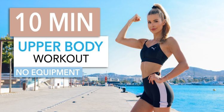 10 MIN UPPER BODY WORKOUT – for toned arms, chest & back muscles / No Equipment I Pamela Reif