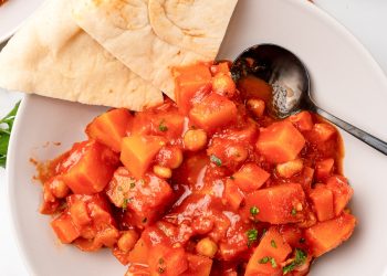 Moroccan Butternut Squash Stew with Chickpeas