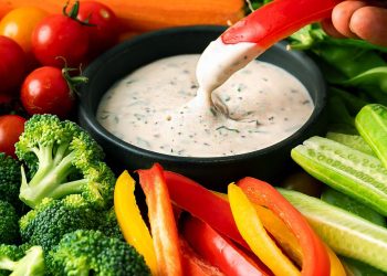 Creamy Vegan Ranch Dip | Amazing with Veggies + Pizza