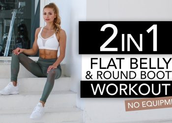 2 in 1 – FLAT BELLY & ROUND BOOTY WORKOUT  // No Equipment | Pamela Reif