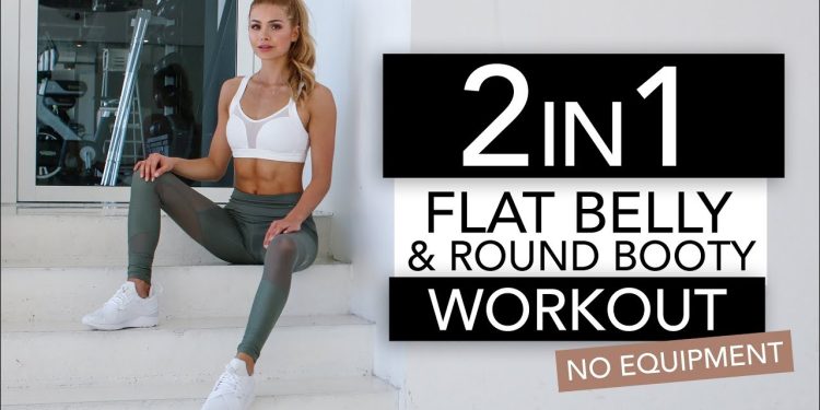 2 in 1 – FLAT BELLY & ROUND BOOTY WORKOUT // No Equipment | Pamela Reif