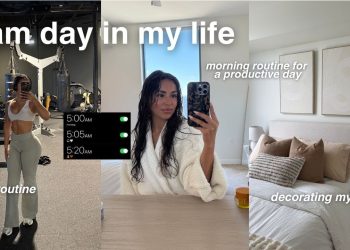 5AM DAY IN MY LIFE 🌞| morning gym routine, healthy girl habits/mindset, decorating my apt. & more!