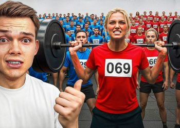 50 Guys VS 50 Girls Locked In a Gym For $10,000