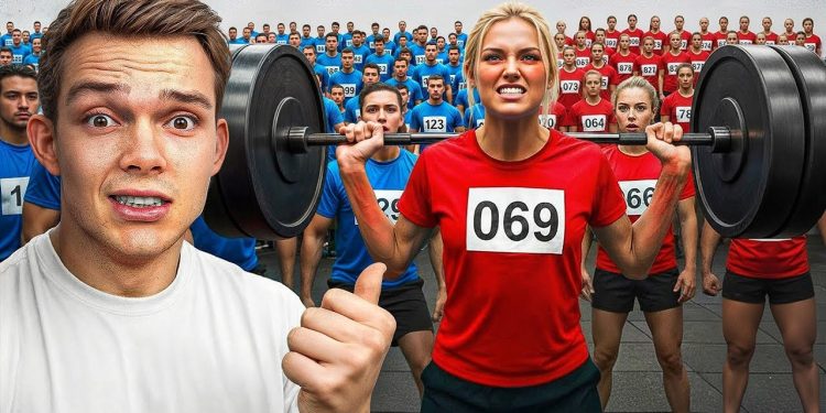 50 Guys VS 50 Girls Locked In a Gym For $10,000