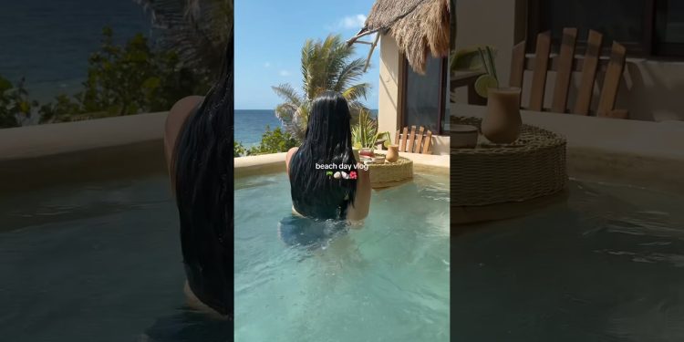 Day in my life in Tulum🌴🐚 #dayinmylife #beachvibes #beachday #vlog #aesthetic #skincare #lifestyle