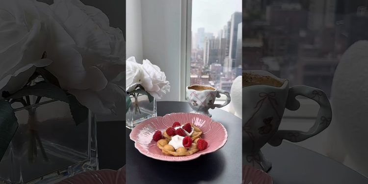 asmr morning routine 🎀☕️ #nyc #asmr #morningroutine #thatgirl #girlythings #aesthetic #lifestyle