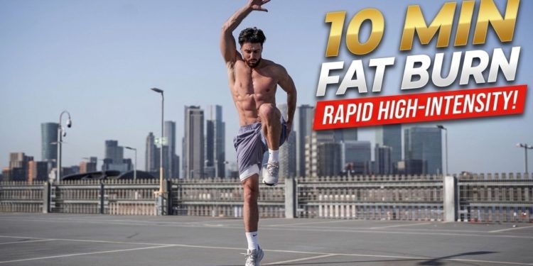 10 Min FAT BURN Workout | No Equipment | Follow Along | Rowan Row