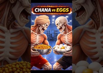 Day-108: ( Chana vs Eggs💪 Kaun Hai Jyada Powerful?) #fitness #Shorts