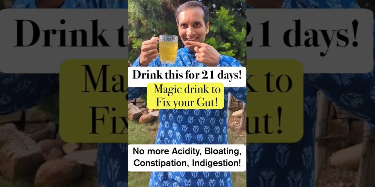 Drink this for 21 days & Fix Your Gut Health #guthealth #acidity #bloating #digestion #diet #stomach