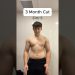 3 Month Cut (Day 1 vs Day 90) #transformation #gym #fitness #motivation