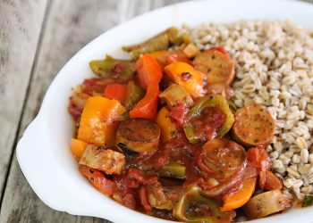 Italian-Style Vegan Sausage and Peppers