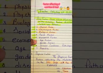 😱Factor Affecting Of Nutrition | nursingtopic00 #nursingstudent #shorts #nutrition #music