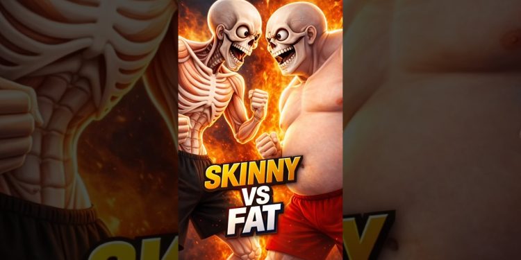 Day-107: ( Skinny vs Fat – Real Winner? 🔥) #fitness #Shorts