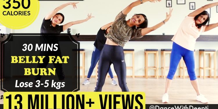DWD#82 | 30mins Daily BELLY FAT BURN Workout | Easy Exercise to Lose weight 3-5kgs #dancewithdeepti