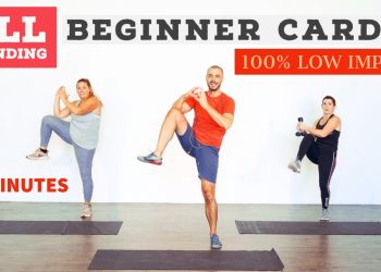 Low impact, beginner, fat burning, home cardio workout. ALL standing!
