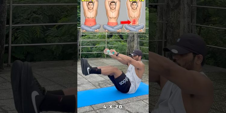 5 min Unique Abs workout || DAY – 23 || abs in 7 weeks #fitness  #gym  #abs  #weightloss