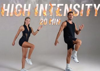 20 Min Standing HIIT Workout For Fat Burn & Cardio (No Equipment, No Repeats)