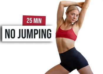 25 MIN FULL BODY NO JUMPING + ABS BURNER Workout – No Equipment – No Repeat, Home Workout