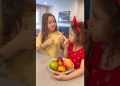 Kids learn to drink and eat healthy ❤️