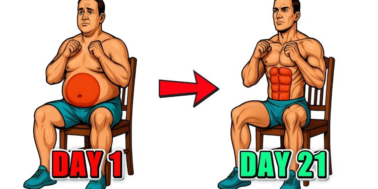15 Minute Chair Workout to Lose belly Fat for Beginners |15 Minute Chair Ab Workout