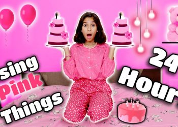 I Used Only PINK Colour For 24 Hours | Pari's Lifestyle