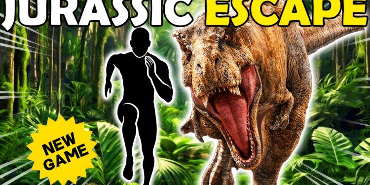 Immersive Interactive Warm-up | 🦖 🚨POV JURASSIC ESCAPE RUN |Viral Challenge🌋 |Fun Workout | Exercise