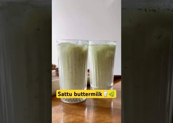11g protein per glass | Sattu Buttermilk 🥛🌿✨ #summerdrink #healthy #buttermilk