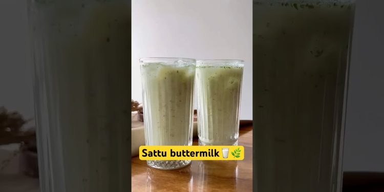 11g protein per glass | Sattu Buttermilk 🥛🌿✨ #summerdrink #healthy #buttermilk