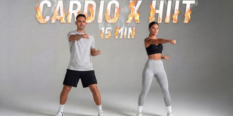 15 MIN CARDIO HIIT WORKOUT – ALL STANDING – Full Body, No Equipment, No Repeat