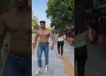 Public reaction on cute girl #gymmotivation #gymlife #fitness #attitude #shorts