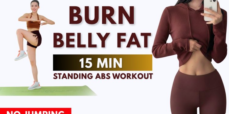 Burn Belly Fat Fast in 7 Days🔥15 MIN Standing Abs Workout – No Squat, No Lunge, No Jumping| Emma Fit