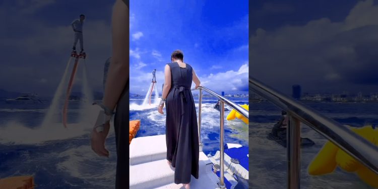 Sky Walking Over Water 😱💙 Unreal Flyboarding Experience || #shortsfeed #lifestyle