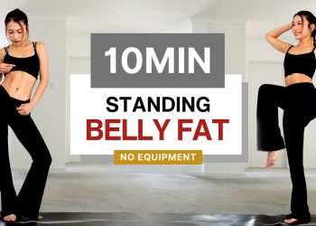 10min STANDING ABS WORKOUT 🔥| Lose Belly Fat & Get a Flat Stomach (No Equipment)