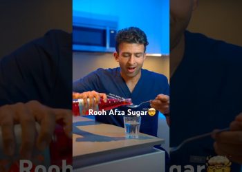 RoohAfza Sugar🤯#roohafza #roohafza#roohafzarecipes#softdrinks #health #healthy #healthcoach #drinks