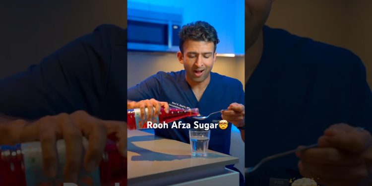 RoohAfza Sugar🤯#roohafza #roohafza#roohafzarecipes#softdrinks #health #healthy #healthcoach #drinks