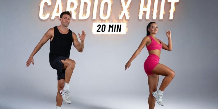 20 MIN CARDIO HIIT WORKOUT – ALL STANDING – Full Body, No Equipment, No Repeats