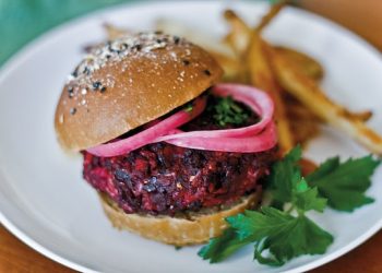 Vegan Beet & Brown Rice Burgers